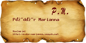 Pödör Marianna névjegykártya